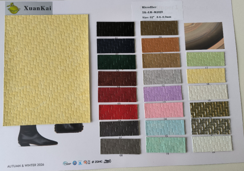 Microfiber laminated leather material microfiber PU leather factory for shoes bags garments footwear clothing