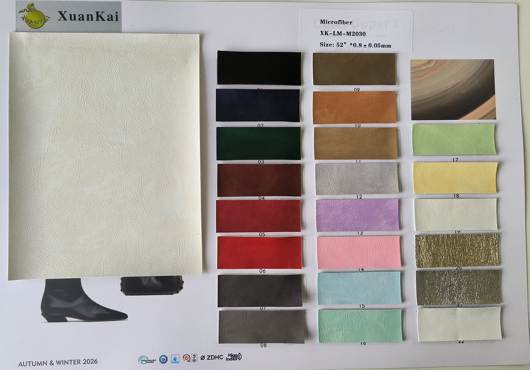 Microfiber laminated leather material microfiber PU leather factory for shoes bags garments footwear clothing
