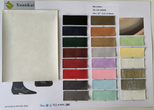 Microfiber laminated leather material microfiber PU leather factory for shoes bags garments footwear clothing